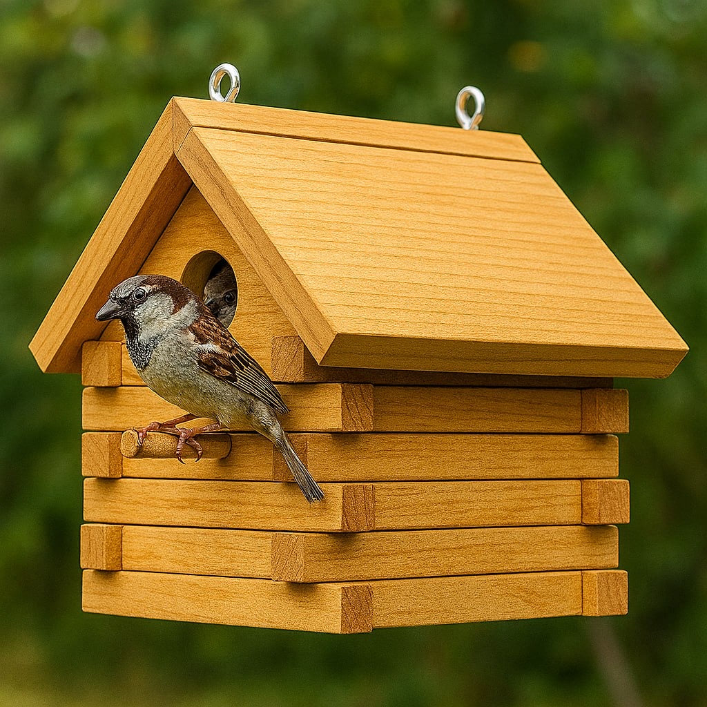 Rustic Log Cabin Birdhouse Plans PDF – 25 Page DIY Woodworking Guide, Beginner Friendly, Instant Download Printable Garden Project