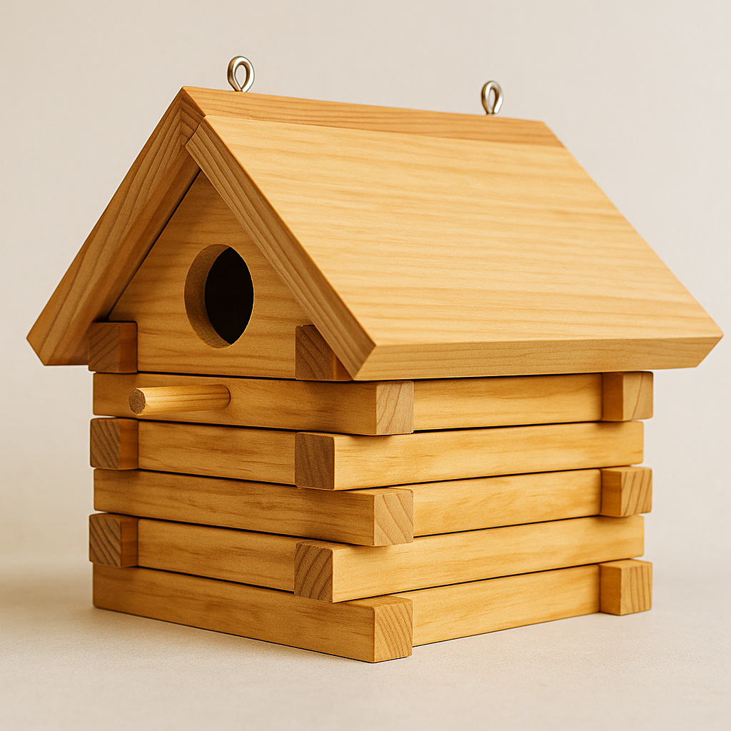 Rustic Log Cabin Birdhouse Plans PDF – 25 Page DIY Woodworking Guide, Beginner Friendly, Instant Download Printable Garden Project