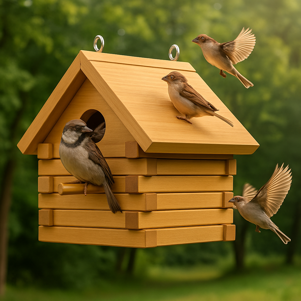 Rustic Log Cabin Birdhouse Plans PDF – 25 Page DIY Woodworking Guide, Beginner Friendly, Instant Download Printable Garden Project