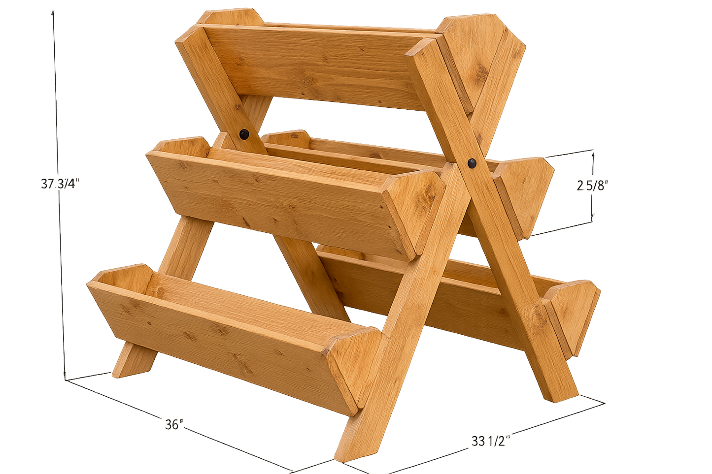 3-Tier Vertical Raised Garden Bed Planter, 5 Box DIY Plans for Vegetable | Flower Gardening Picket Fence Multi-Tier Flower | Herb Box Design