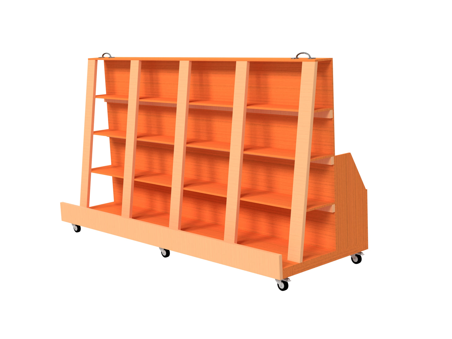 Heavy-Duty Mobile Wooden Storage Cart Plan, Step-by-Step Guide for Building an Organized Cart for Firewood, Tools, Garage & Workshop Storage