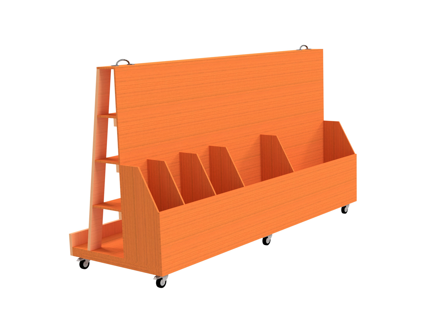 Heavy-Duty Mobile Wooden Storage Cart Plan, Step-by-Step Guide for Building an Organized Cart for Firewood, Tools, Garage & Workshop Storage