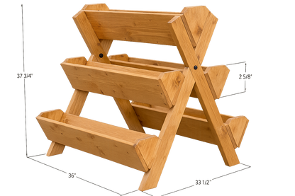 3-Tier Vertical Raised Garden Bed Planter, 5 Box DIY Plans for Vegetable | Flower Gardening Picket Fence Multi-Tier Flower | Herb Box Design
