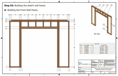 10x12 Shed Plans PDF – DIY Backyard Storage Shed with Cut List (Instant Download)