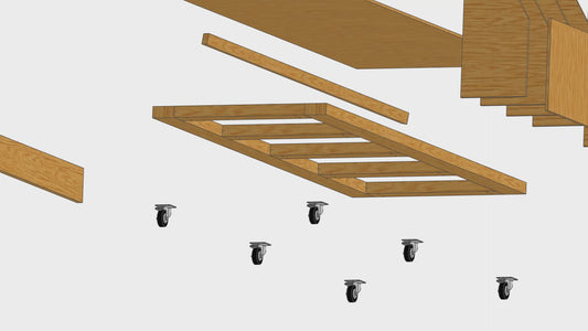 Heavy-Duty Mobile Wooden Storage Cart Plan, Step-by-Step Guide for Building an Organized Cart for Firewood, Tools, Garage & Workshop Storage